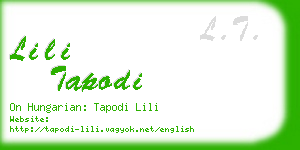 lili tapodi business card